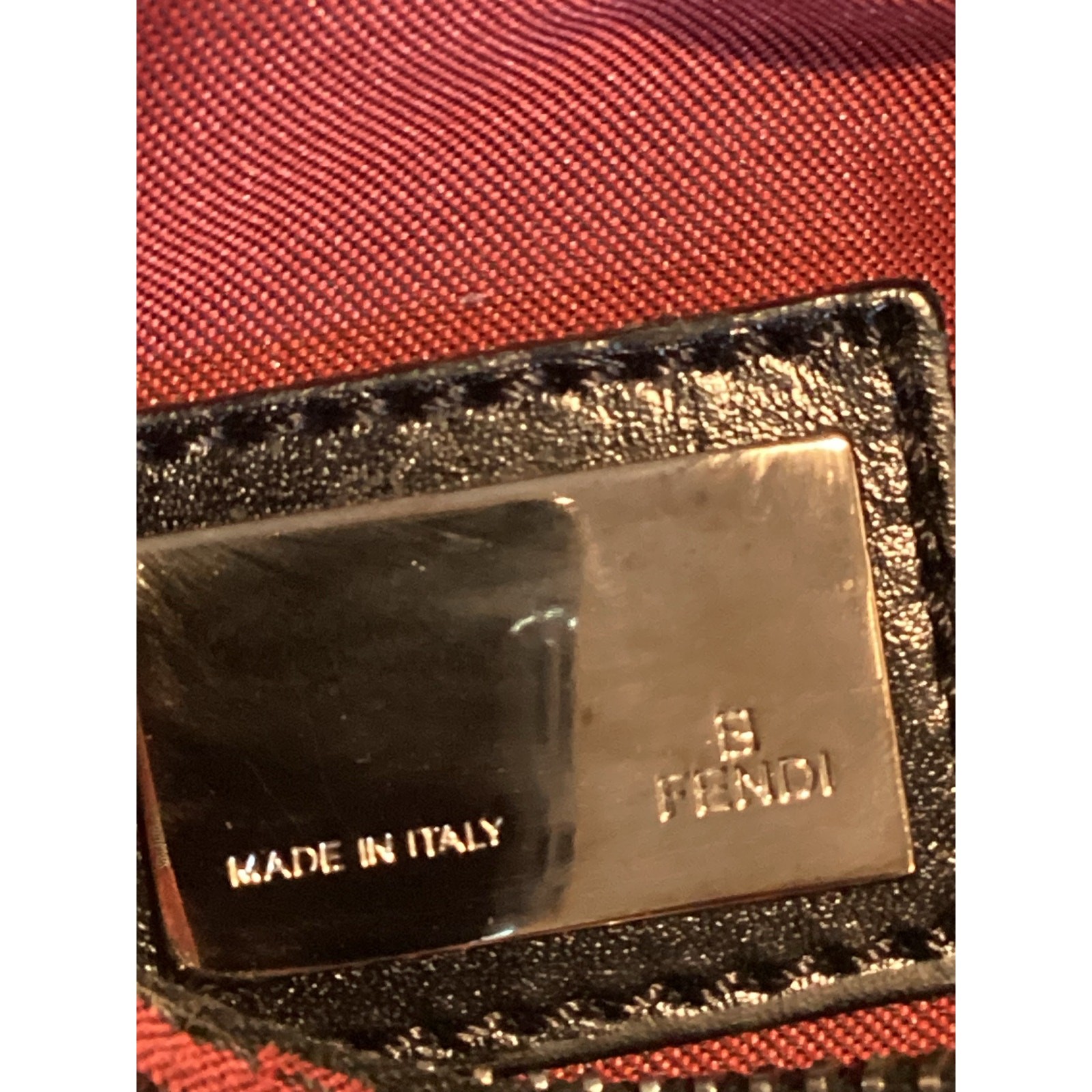 FENDI Zucchino Oyster Canvas Shoulder Bag