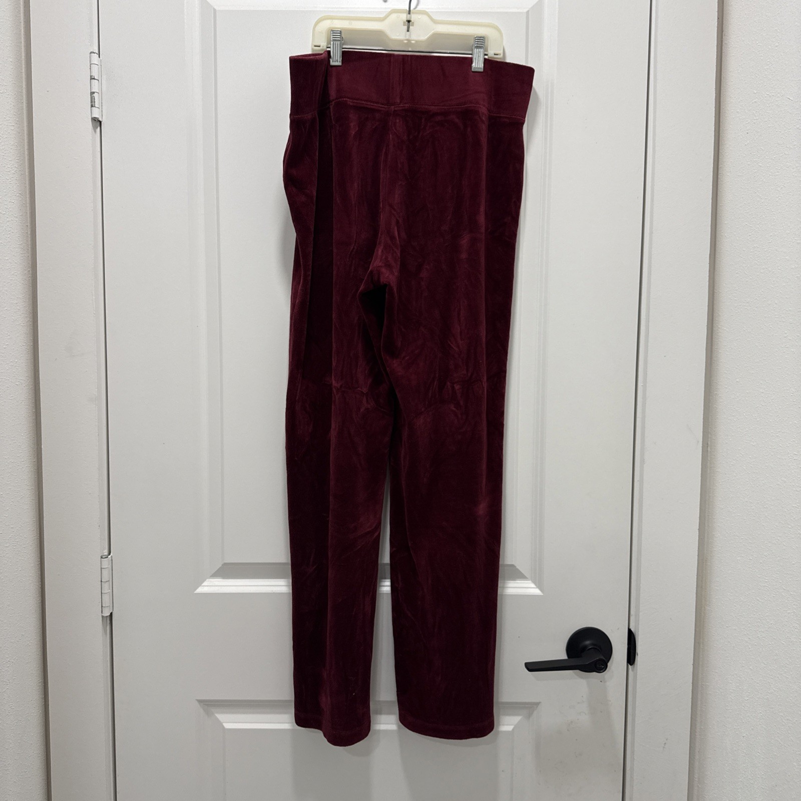 Talbots Velour Zip Front Sweatshirt & Pants Set Size Small Burgundy