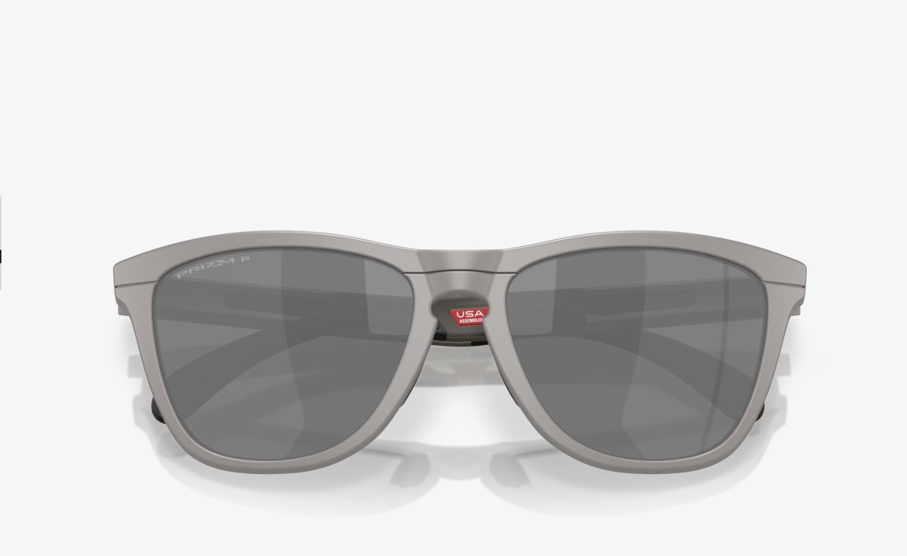 Oakley Frogskins Sunglasses Matte Dark Silver Prizm Black Polarized OO9284-2355