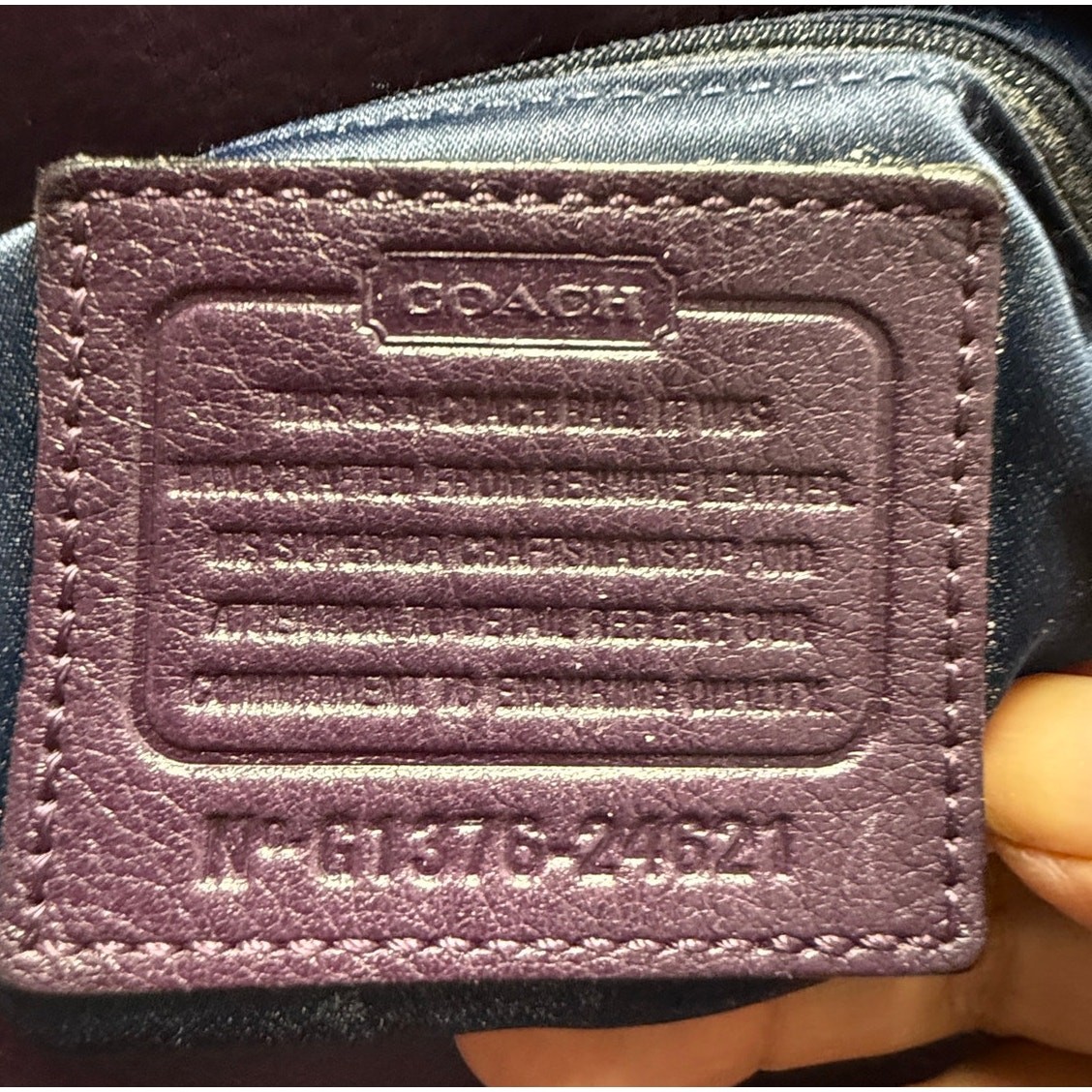 Coach Madison Phoebe Shoulder Hobo Bag 24621 Purple Leather 3 Compartment