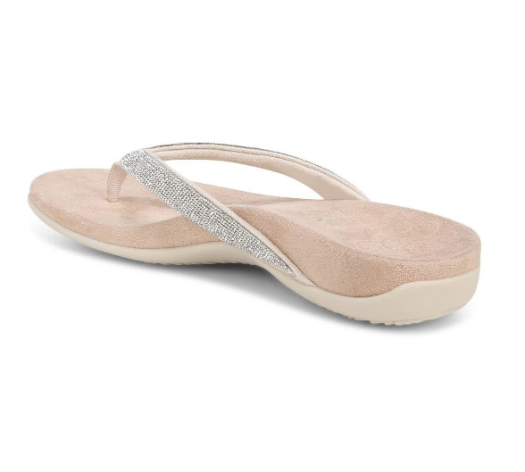 VIONIC Women’s Dillon Shine Toe Post Sandal, Cream (NEW WT)