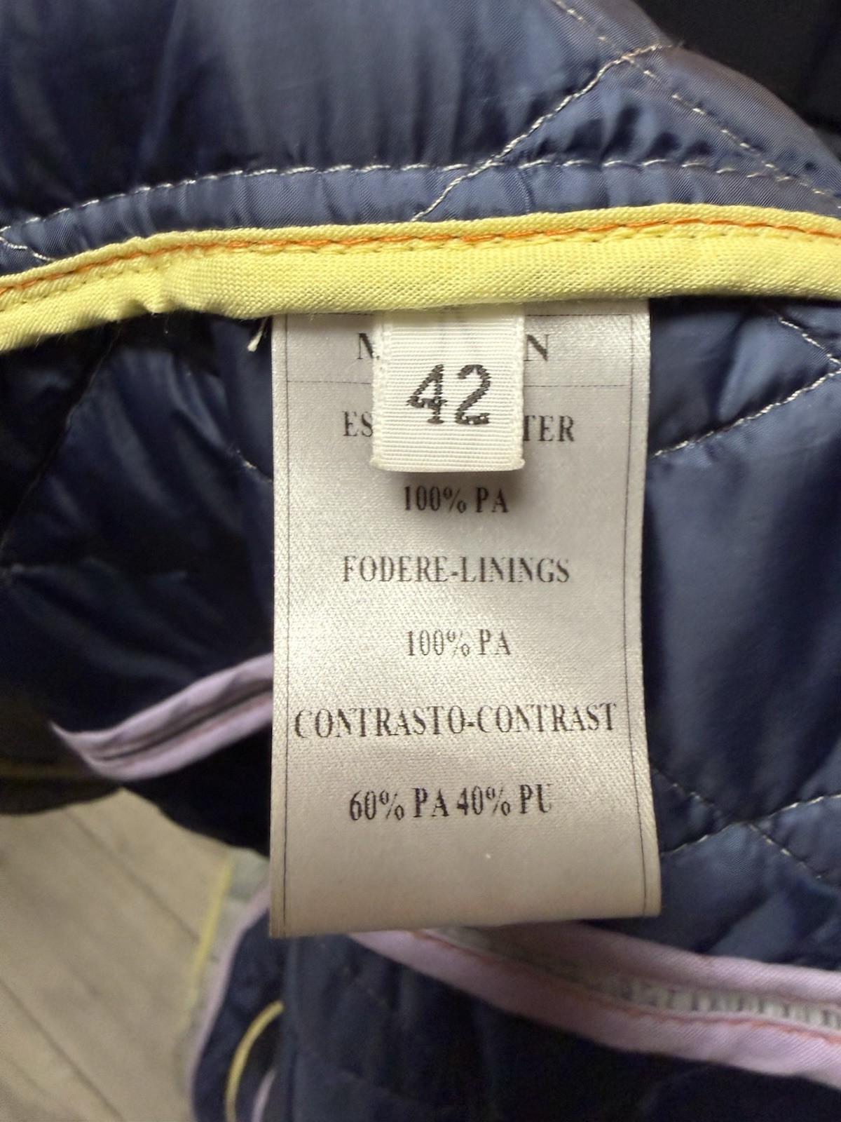 Women’s Waterville Italy Quilted Light Gray Jacket Size 42