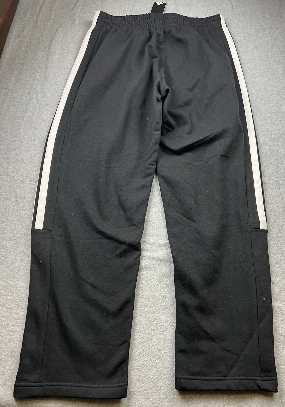 adidas Men’s Fleece Sweat Pants Size Large Black/White JY9028 NWT