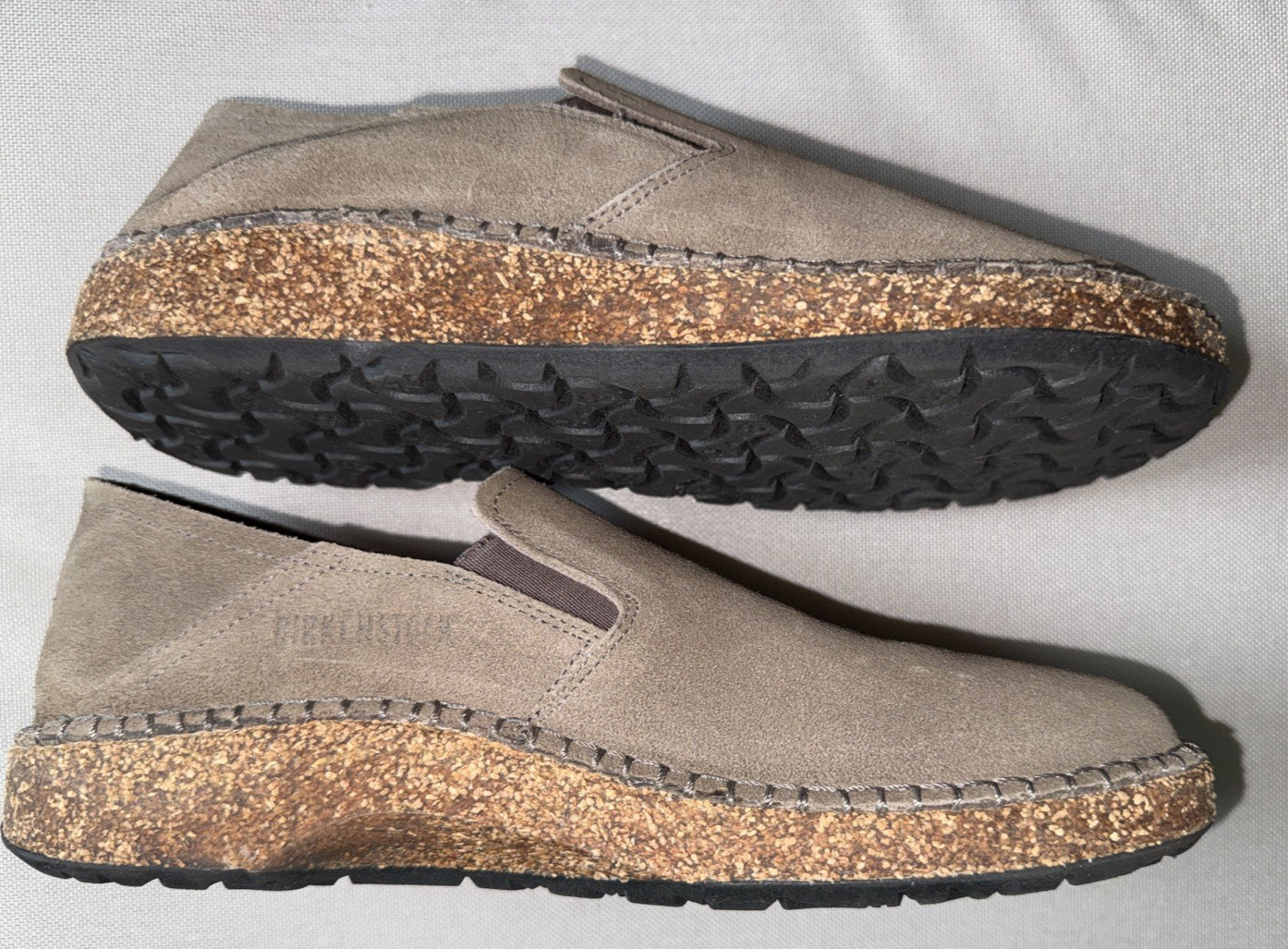 NWOB Birkenstock Callan Gray Taupe Suede Leather Loafer Slip on EU 38 N US 7-8