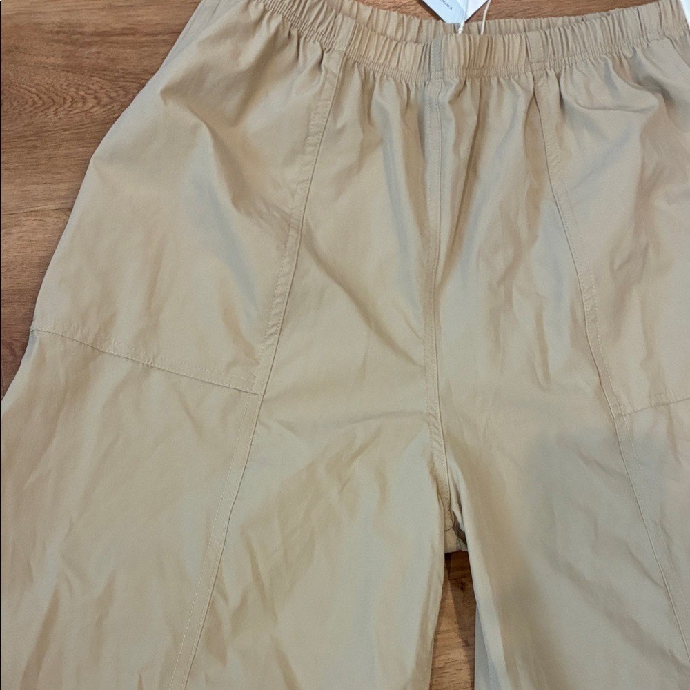 Source Unknown Tan Wide-Leg Track Pants