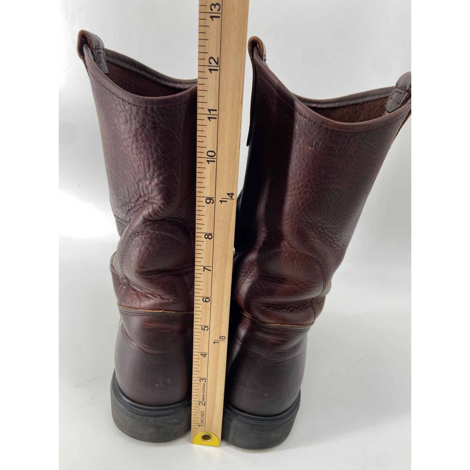 Red Wing Pecos Boots Mens 10.5 Brown 1178 Western Work Heritage Pull On Leather