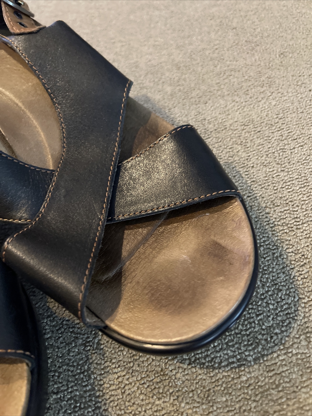 Dansko Brown Leather Strap Clog Sandals Shoes Women’s Size 38 (TD)