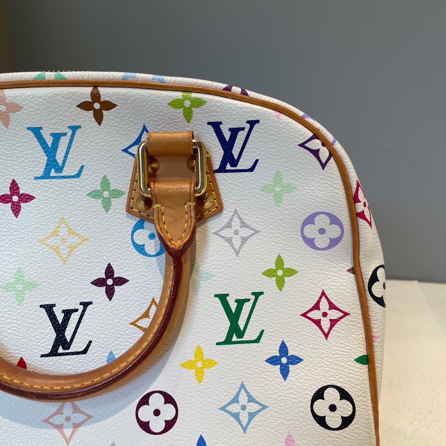 Louis Vuitton Murakami White Multicolor Monogram Handbag