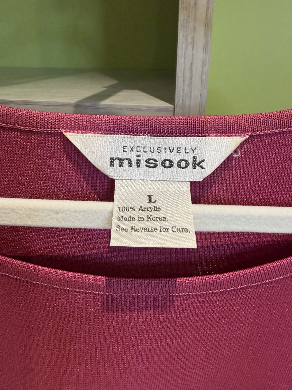 Misook Woman Tank Top Lightweight Knit Sleeveless Pink L