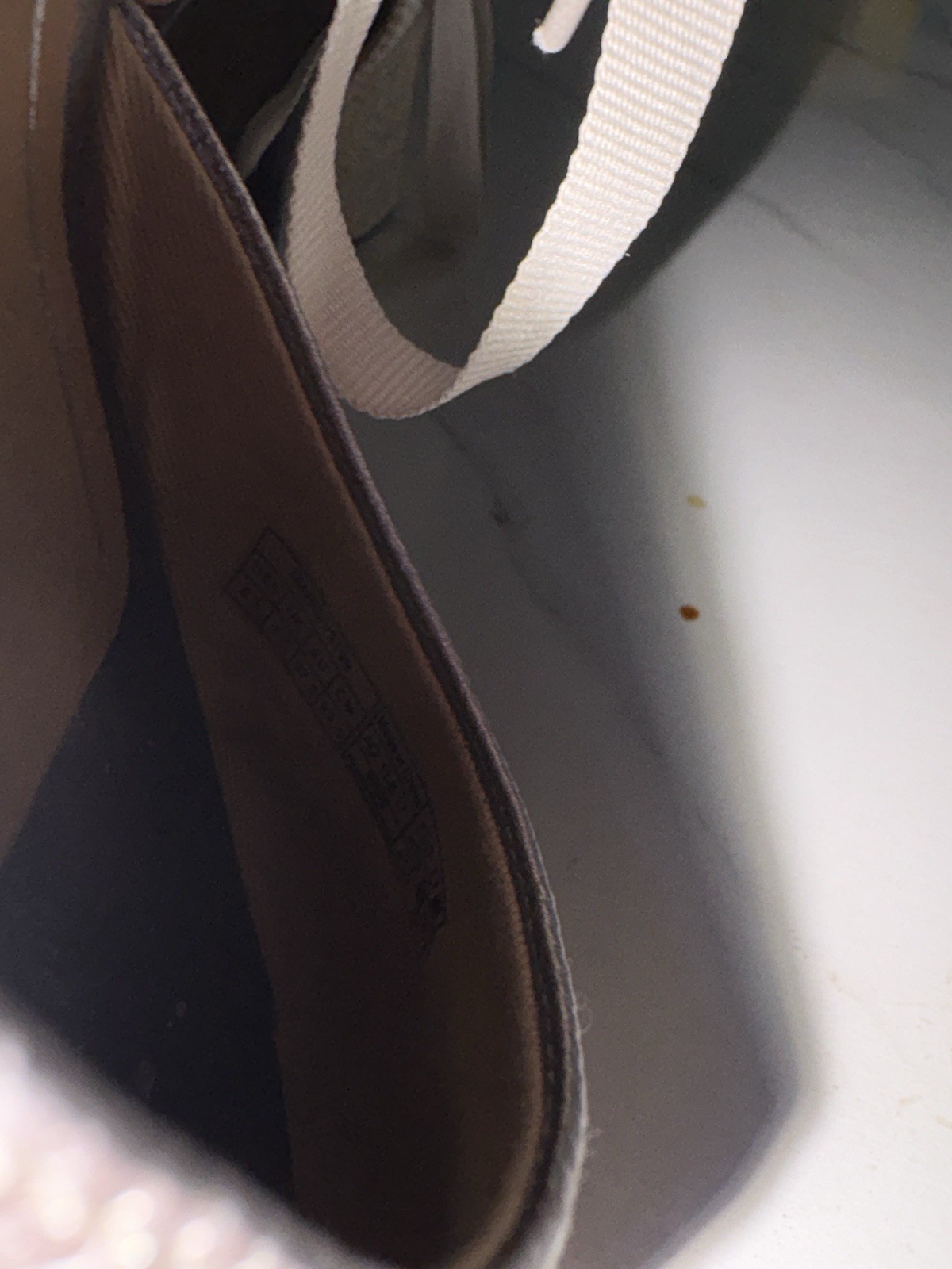 Vionic Metallic Bronze Espadrille Wedges with Cream Ankle Ties
