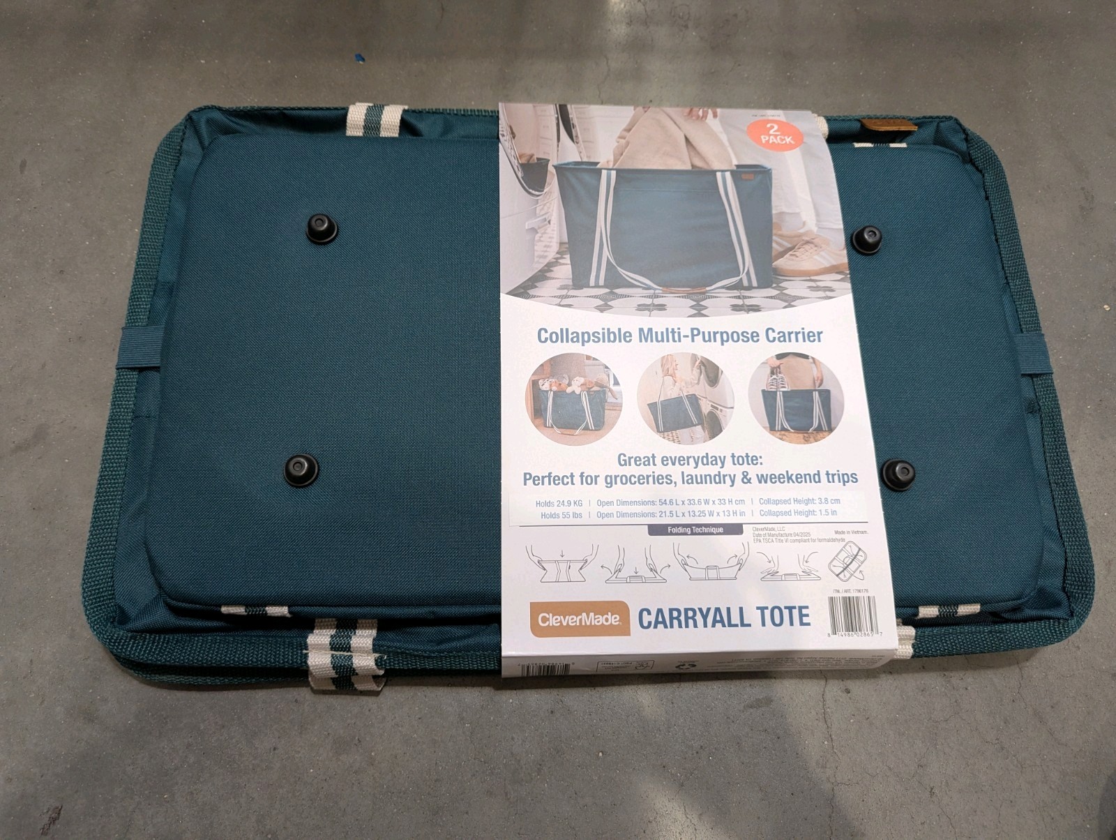 Clevermade Carryall Tote 2 Pack