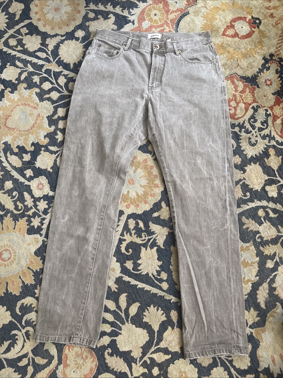 TAYLOR STITCH DEMOCRATIC GRAY NATURAL ORGANIC 10oz SELVEDGE DENIM JEANS 35×33