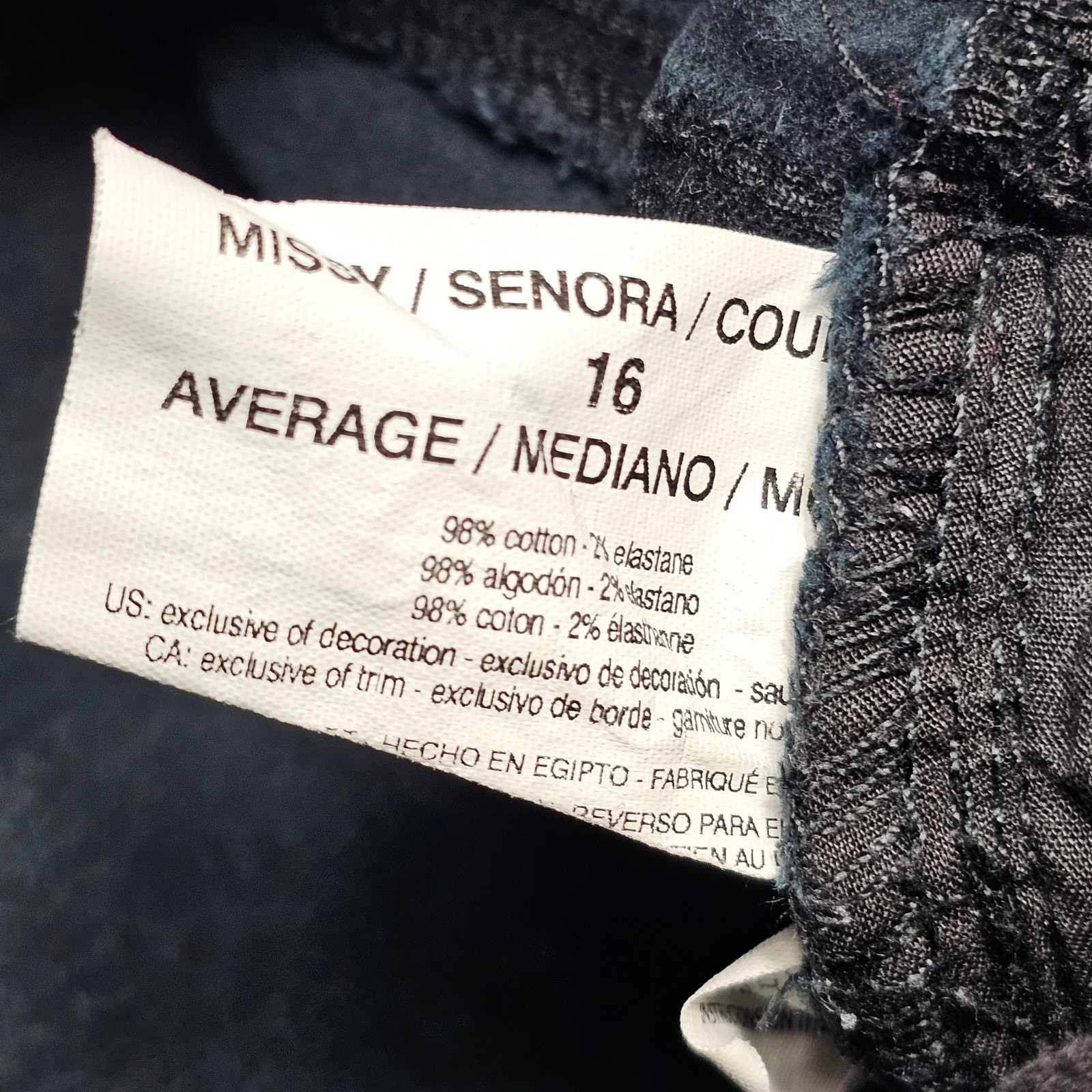Gloria Vanderbilt Amanda Jeans Size 16 Black Classic High Rise Stretch AS SHOWN