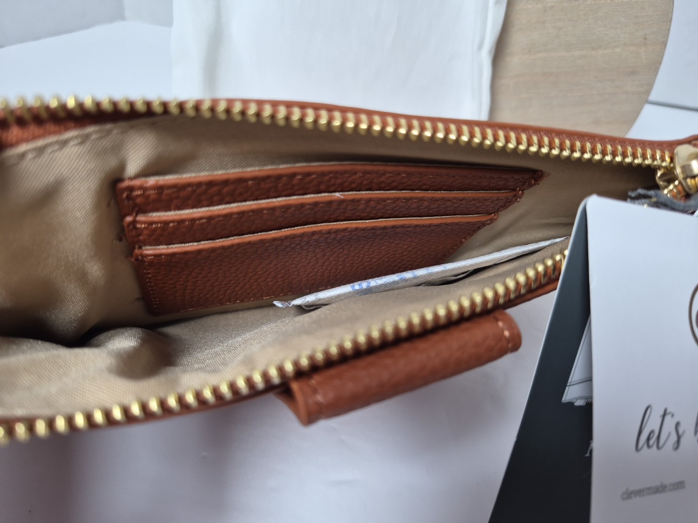 CleverMade Premium Zip Pouch Wallet Clutch