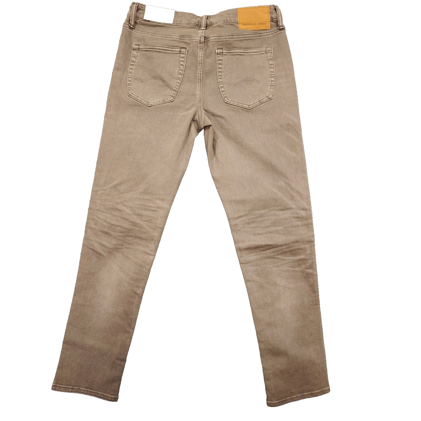 American Eagle Airflex+ Slim Jeans Mens 30×30 Grey Brown Stretch 012-0520-4127