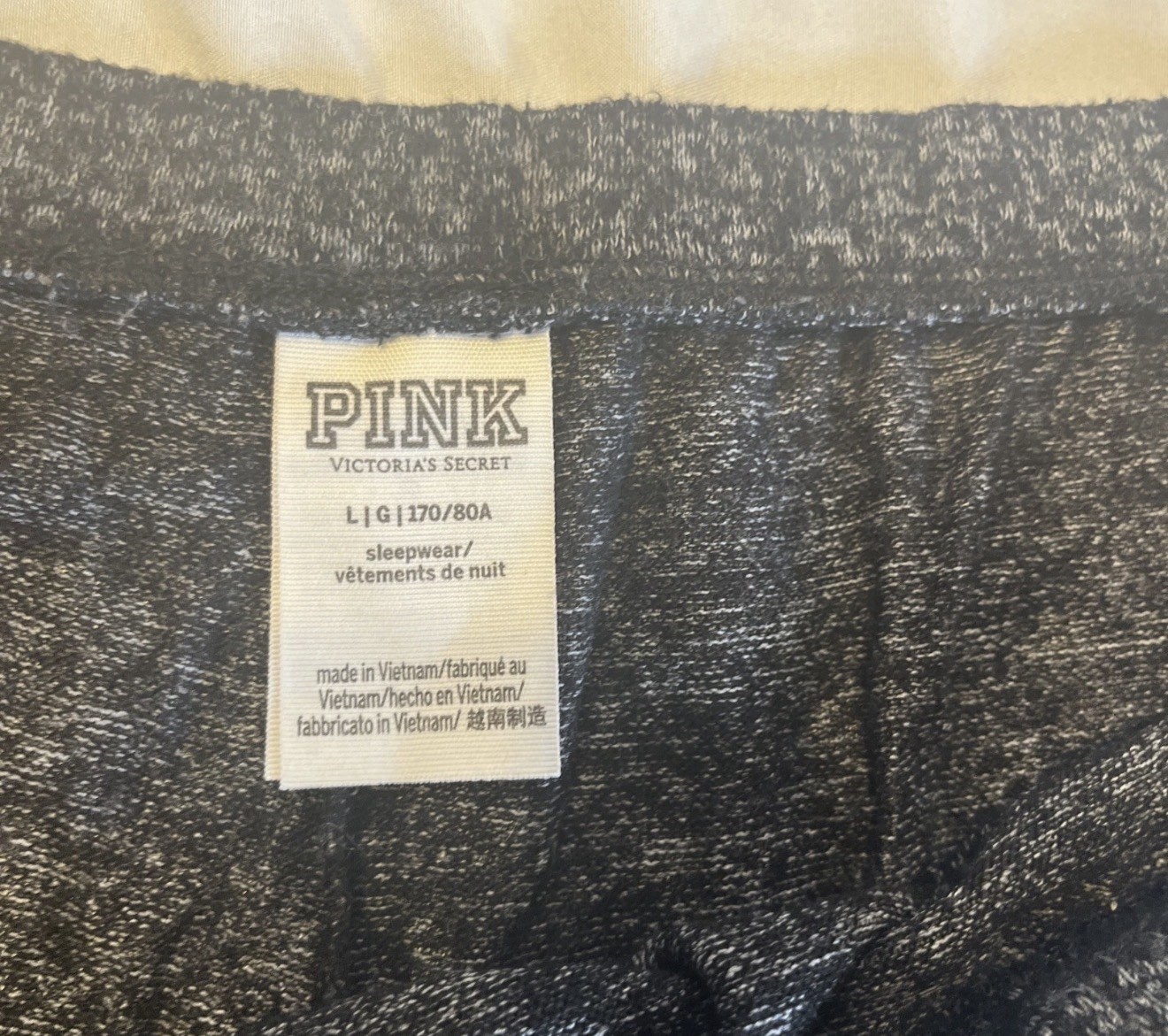 Pink Victorias Secret Black Lounge Shorts Size Large Ruffle Sleep Wear