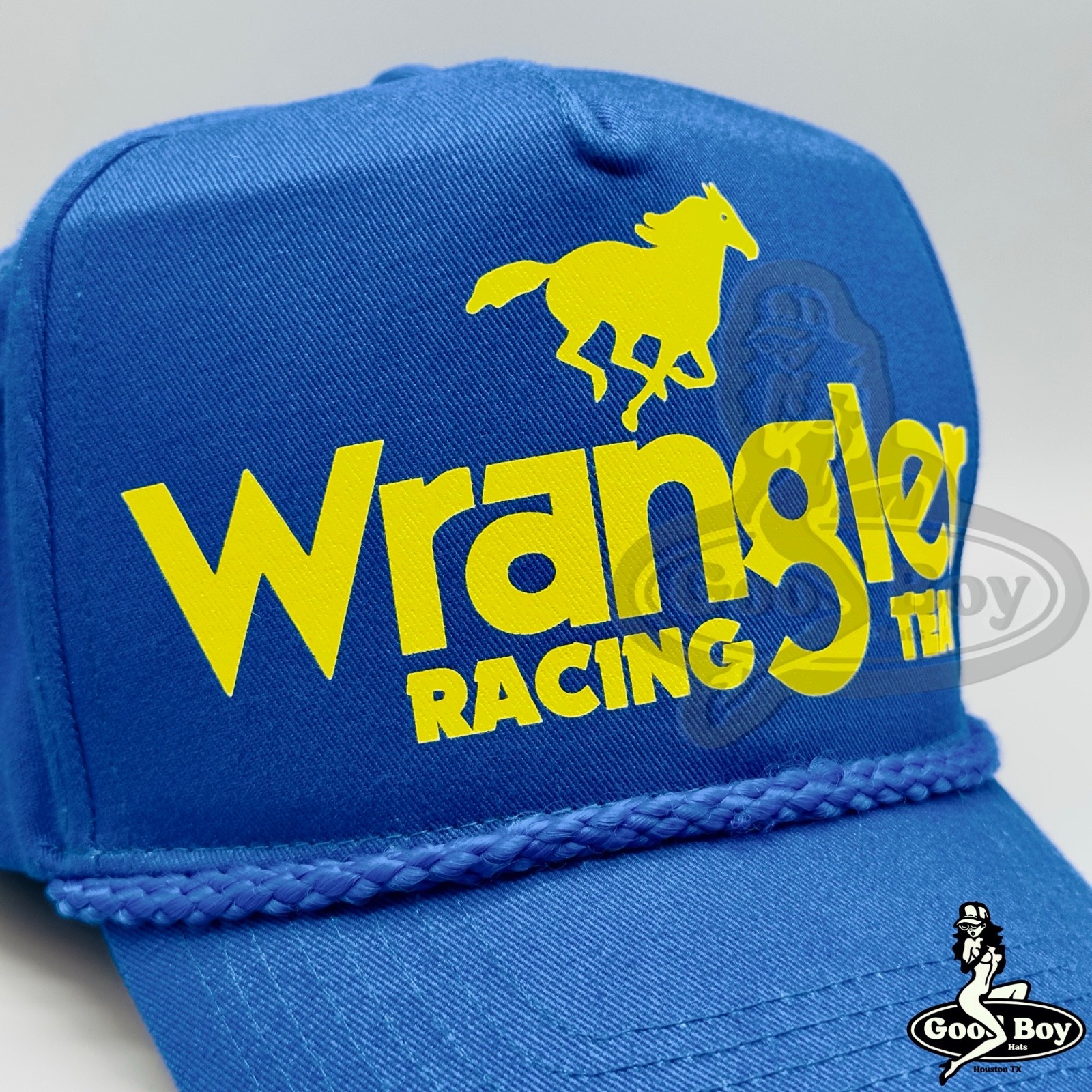 Wrangler Racing Team Hat Vintage Retro Dale Earnhardt NASCAR Trucker Rope Cap