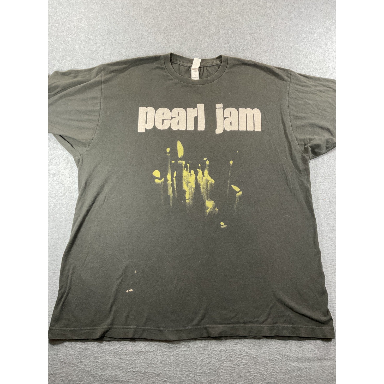Pearl Jam Band Graphic T-Shirt Mens XL Gray Short Sleeve Ring Spun Cotton 1255