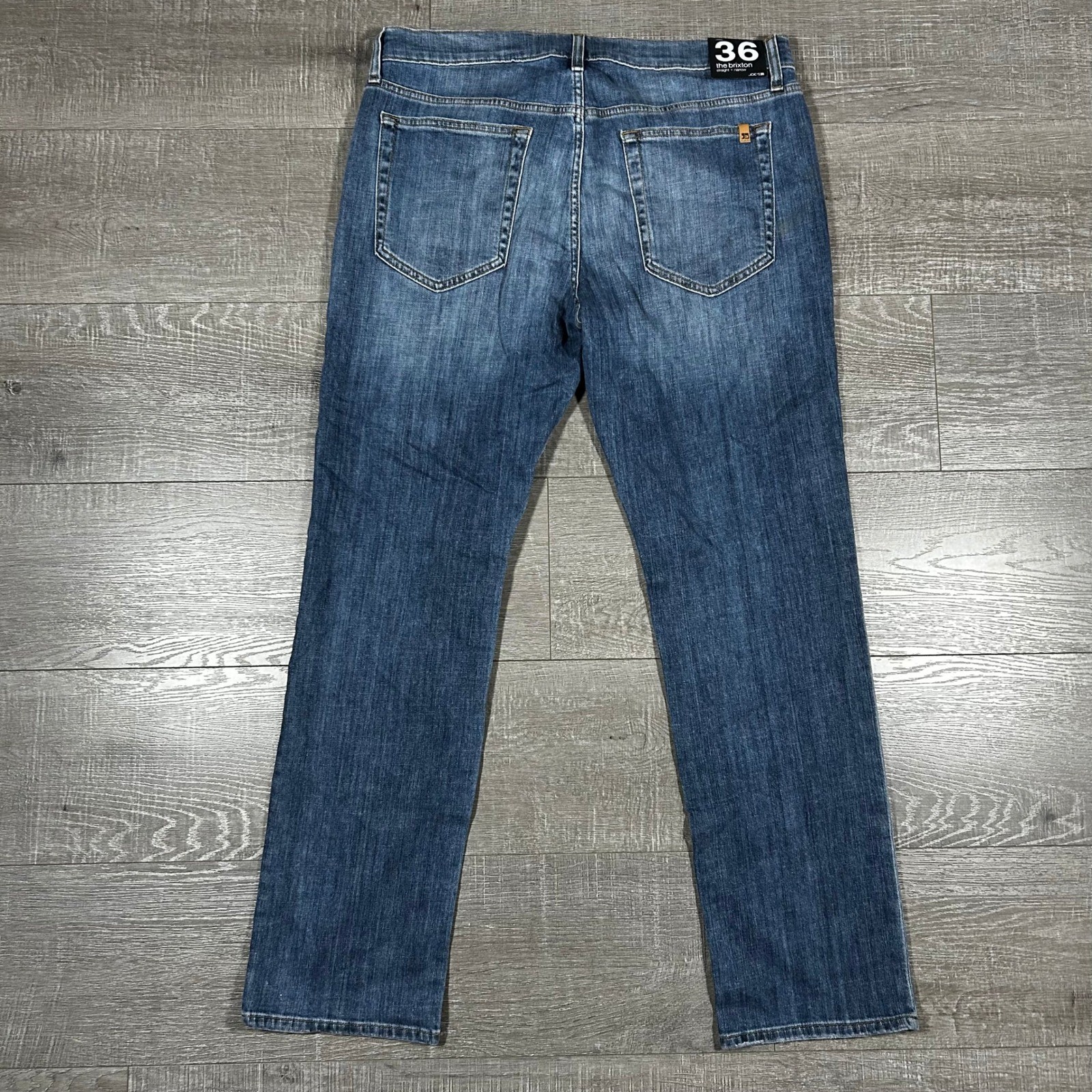 Joe’s Jeans The Brixton Nate Straight Narrow Blue Denim Pants CRJNA8225I Mens 36