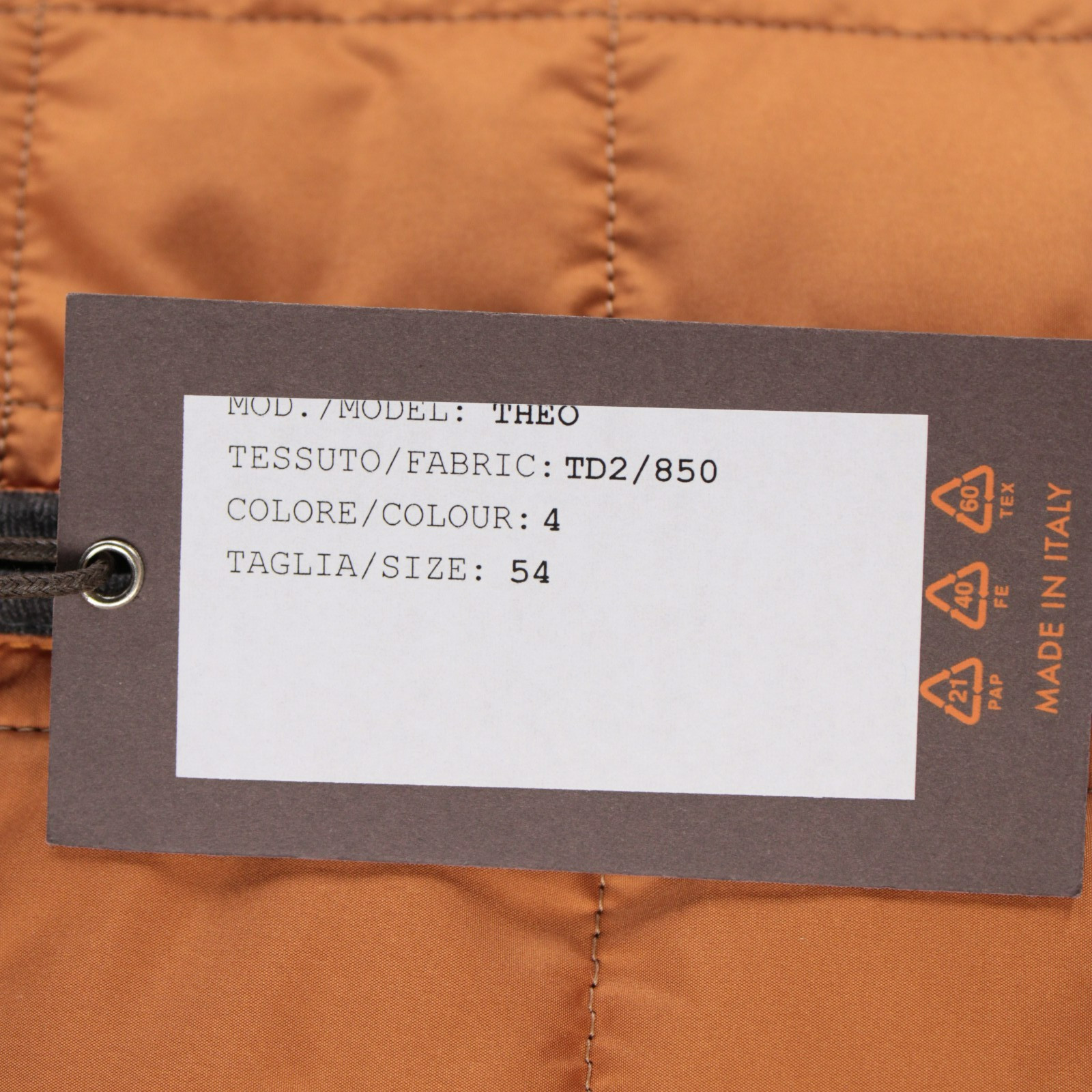 Waterville NWT Polyester Quilted Vest Size 54 (2XL US) Theo In Solid Orange