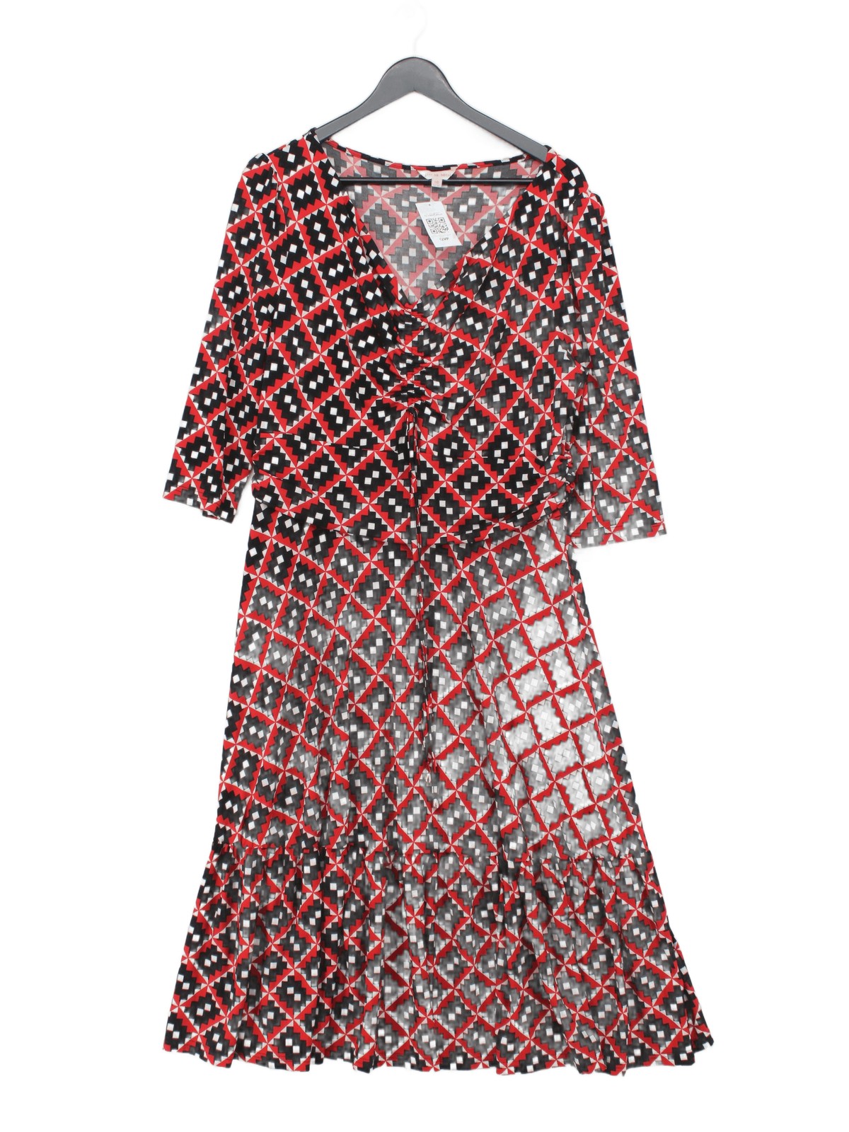 Jolie Moi Wrap Midi Dress UK18 in Multi