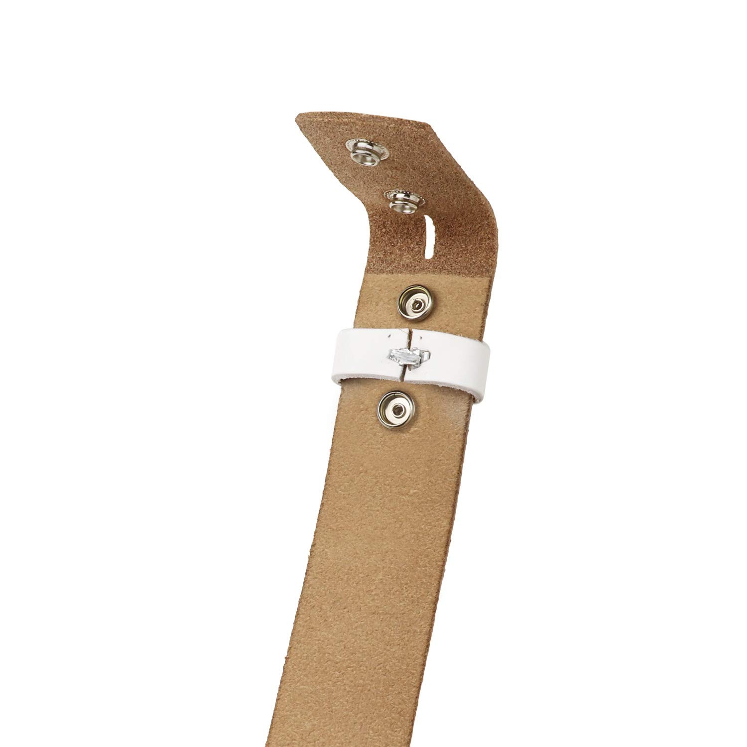 Replacement Genuine Leather Belt Strap Without Buckle Snap on Strap 1.5″ Wide…