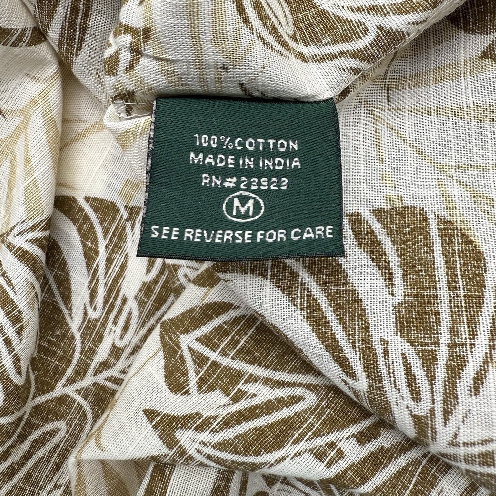 Stillwater Supply Co Shirt Mens Medium Brown Tropical Monstera Leaf Button Down