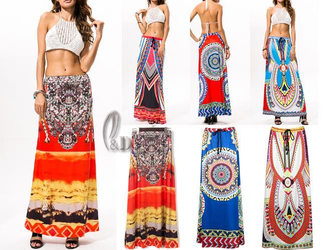 WHOLESALE BULK LOT OF 10 PCS MIXED Cocktail Party Beach Maxi Skirt dr170-175
