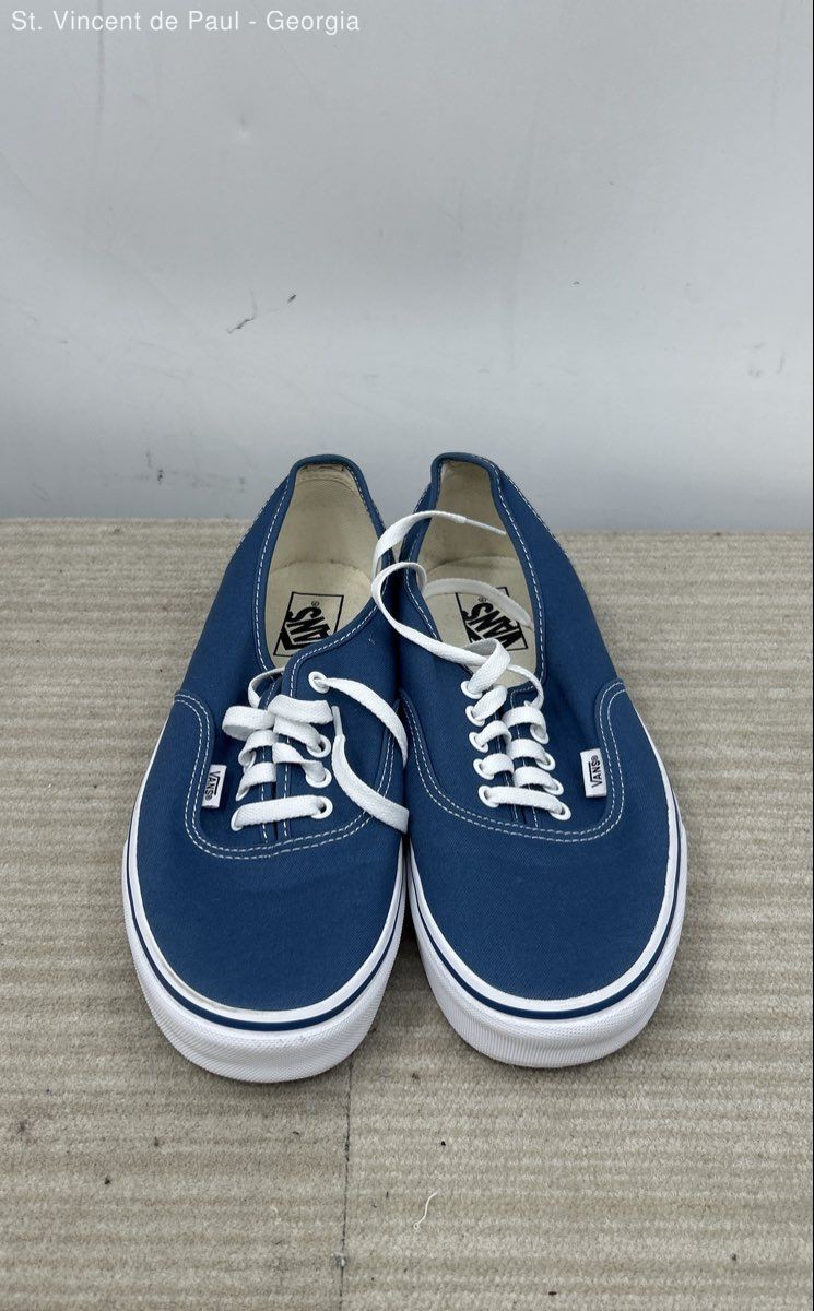 Vans Off The Wall Authentic Blue Solid Athletic Shoe Men 10.5 Skateboard