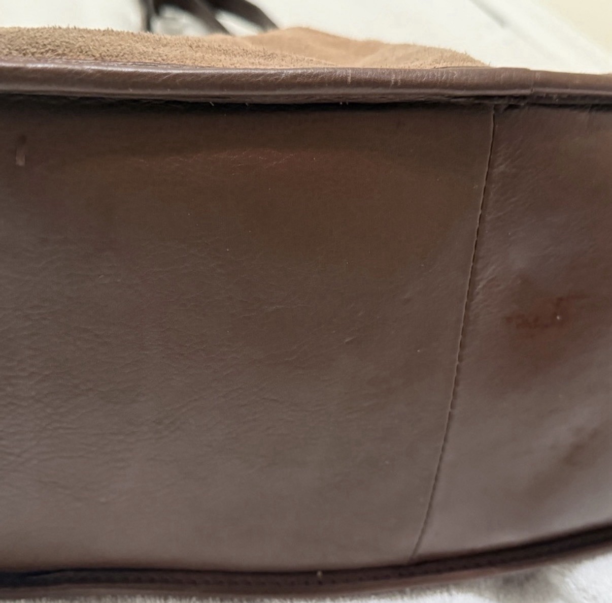 Michael Kors Large Brown Shoulder Bag Snap Closure Inner Pockets Logo Charm