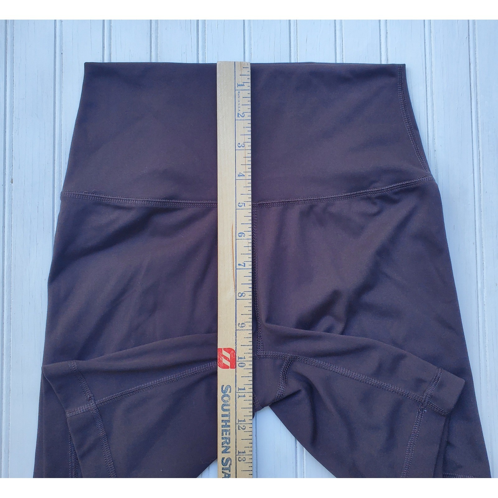 Yogalicious Lux Everyday 7″ Biker Shorts Dark Brown High Rise Athletic Small