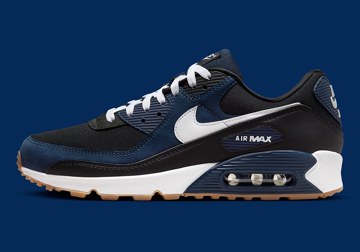 Nike Air Max 90 Midnight Navy Gum Men’s Blue Sports Sneaker FB9658-400