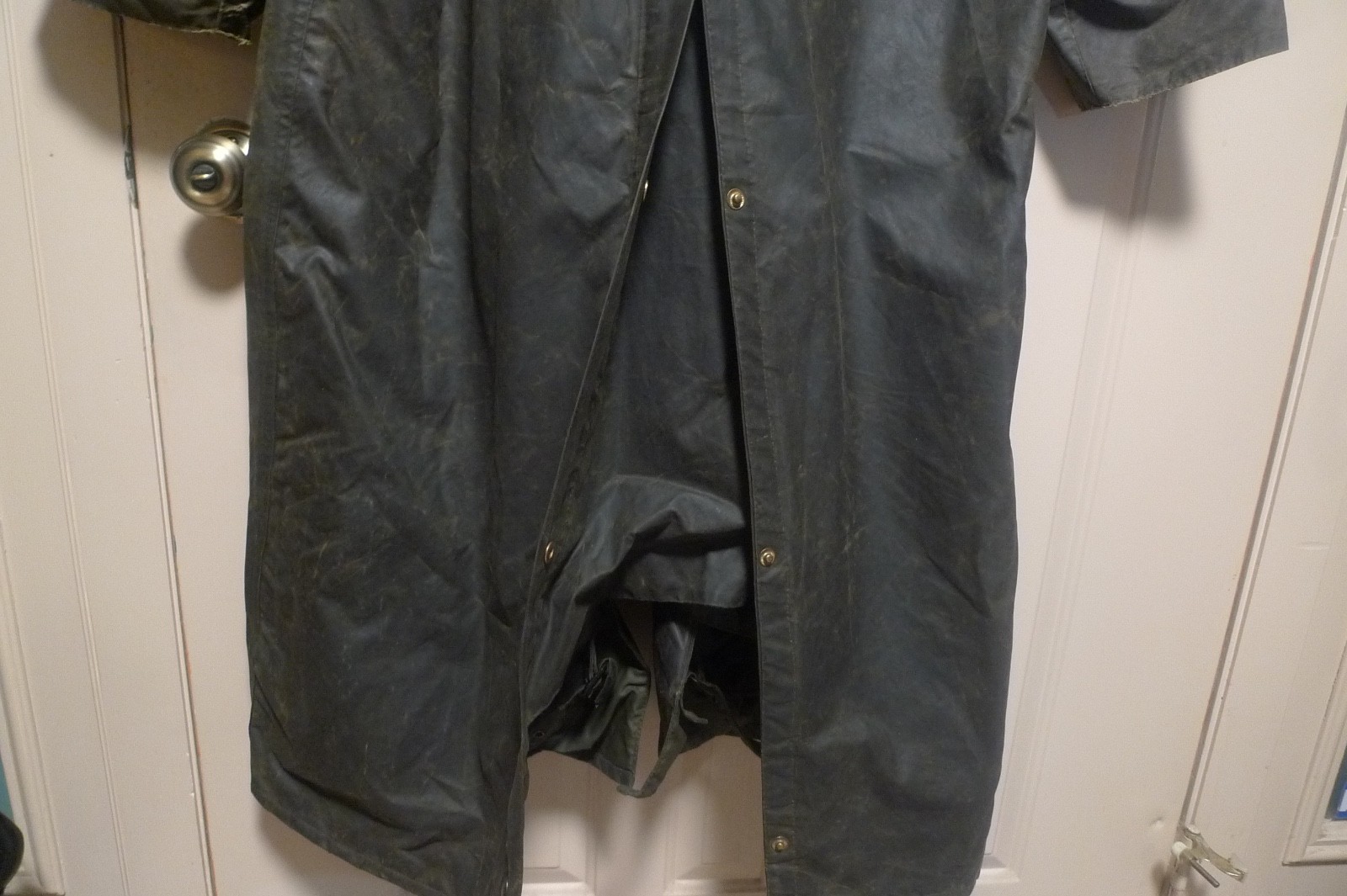 BARBOUR -A160 BURGHLEY WAX COTTON COAT – MADE@ UK – VINTAGE – SHABBY CHIC – 34
