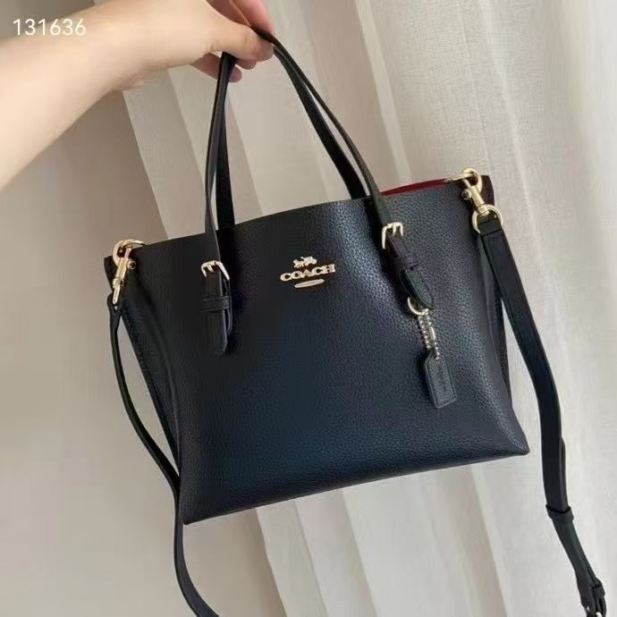 NWT Coach C4084 Mollie Tote 25 Black 2Way Shoulder Handbag Outlet Free Shipping
