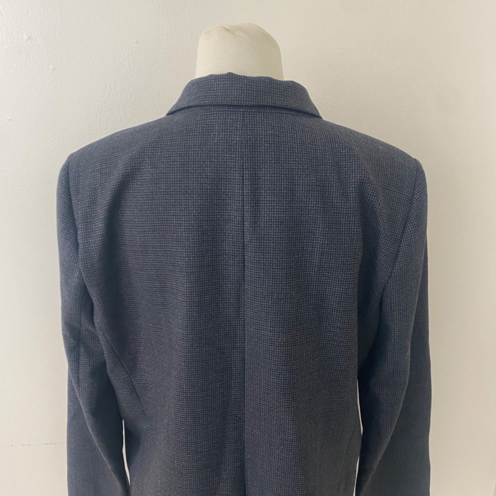 Kallmeyer New York Iman Shrunken Blazer Jacket Wool Houndstooth Size 12