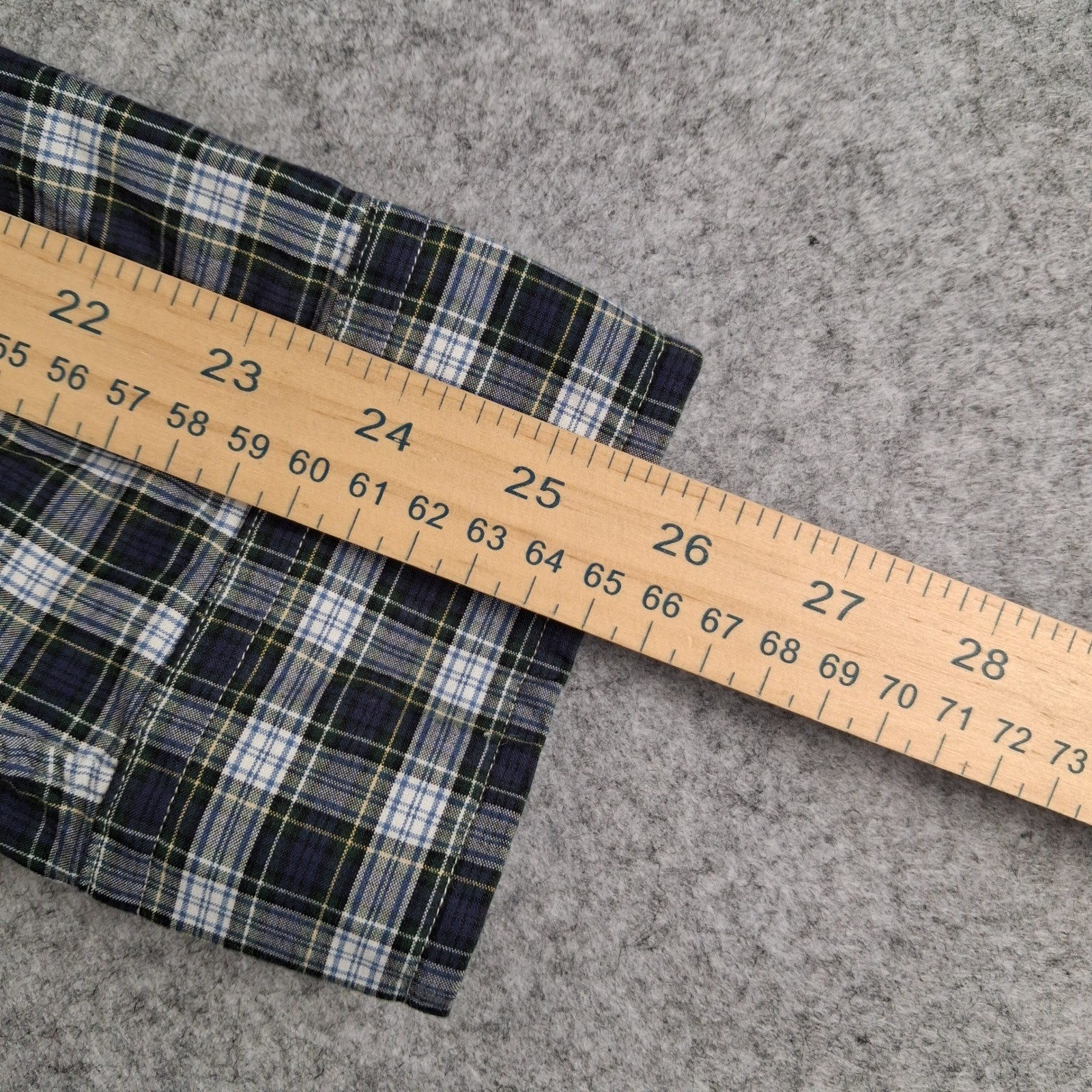 Ralph Lauren Button Down Shirt Mens XL Navy Blue Plaid Custom Fit Cotton
