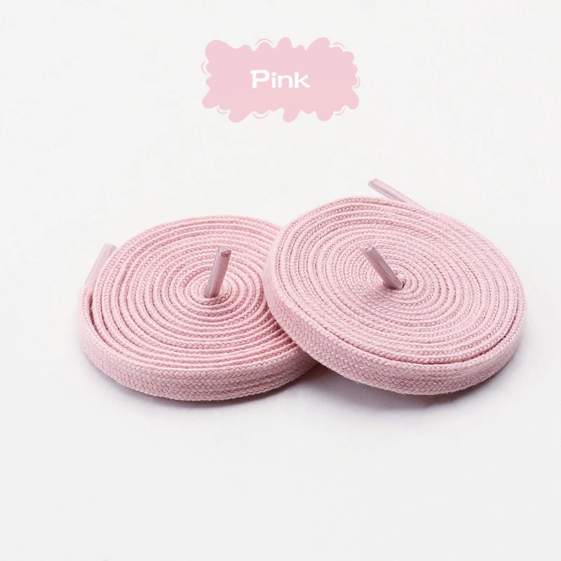 Classic Pure Cotton Flat Shoelaces 0.8cm Width Sports Canvas Laces for Men And W