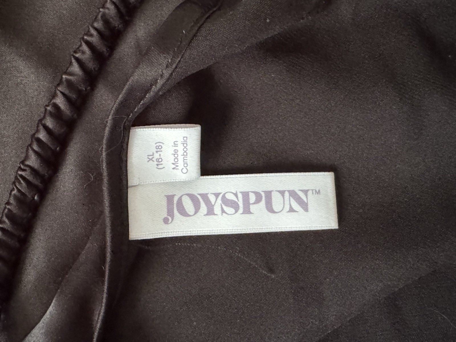 Joyspun Women’s Satin half. Slip Solid Black Red Lace Trim Adjustable Straps XL