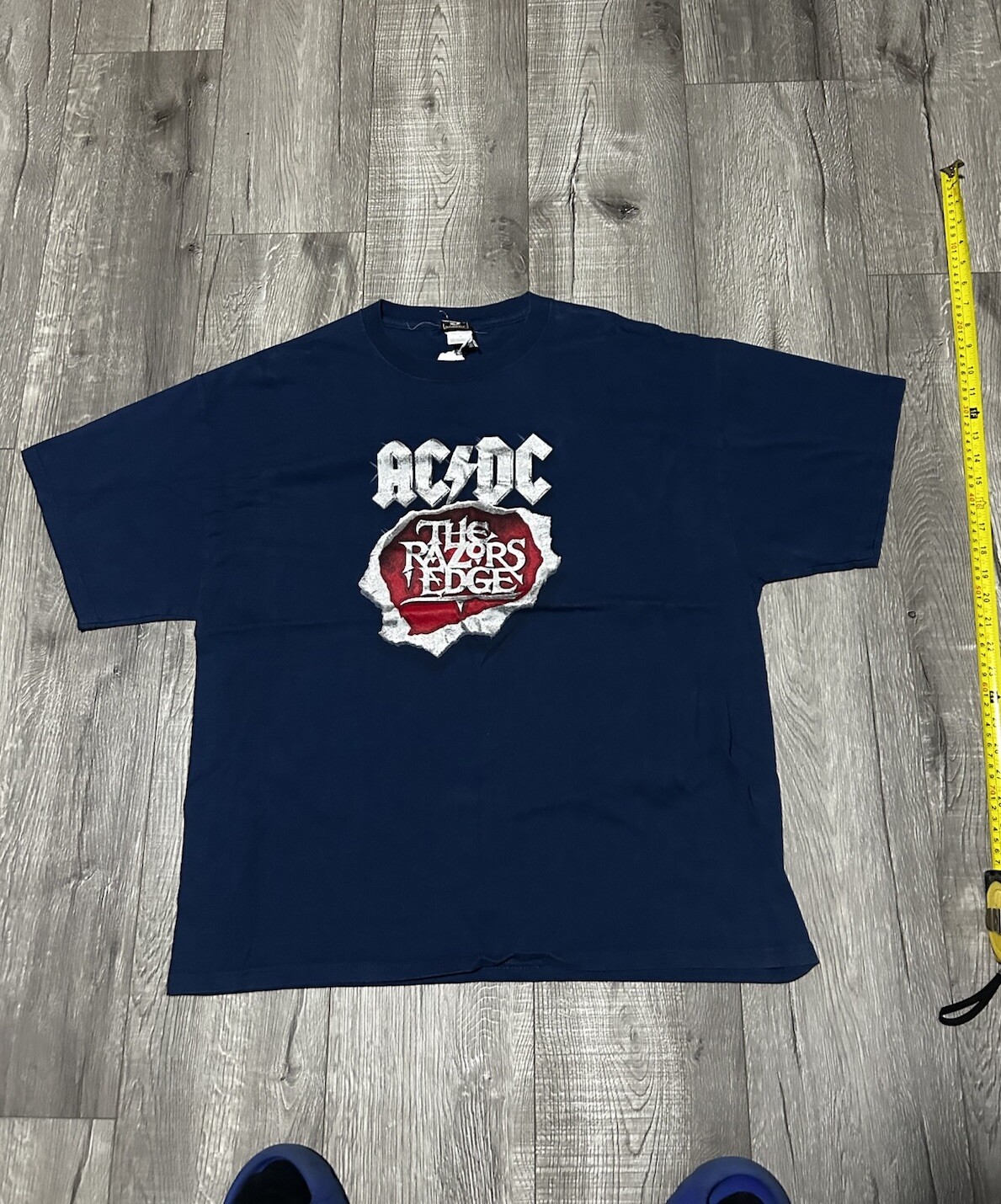 VTG 00s ACDC AC/DC Razor’s Edge Angus Young Ballbreaker Rock T Shirt Size XL