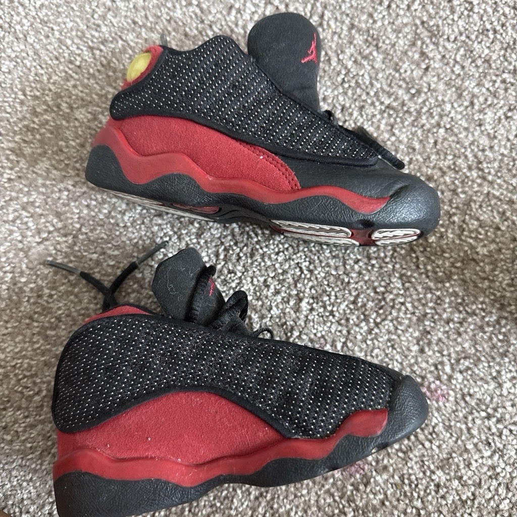 Jordan Air Jordan 13 Mid Top Sneaker Black/Red Toddler US 7C 414581-004