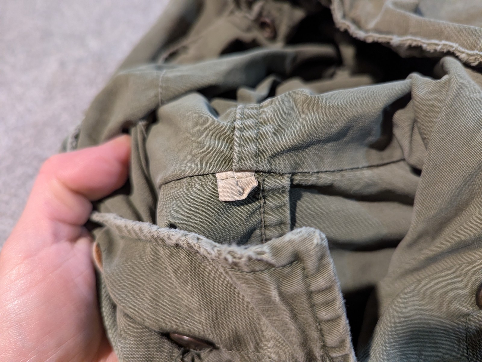Vintage US Army Jacket Mens Small Green M47 Parka 1950s Korean War Military Coat