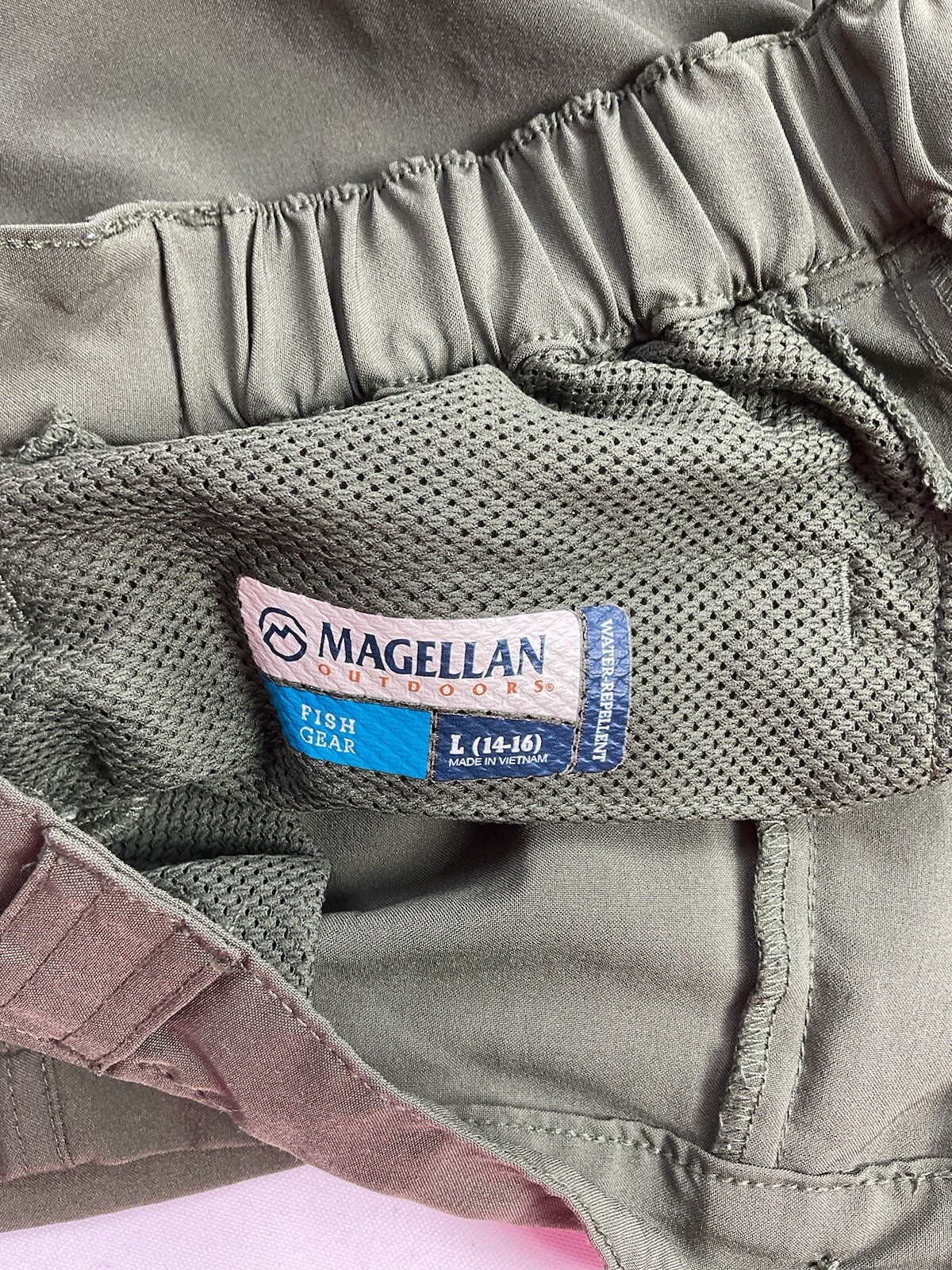Magellan Outdoor Fish Gear Water-Repellent Convertible Cargo Pants Nylon/Span L