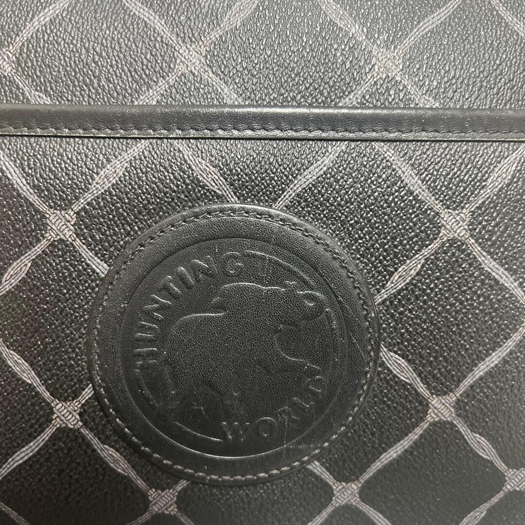 Hunting World Black Leather Crossbody Shoulder Bag Men 10.6in x 7.9in