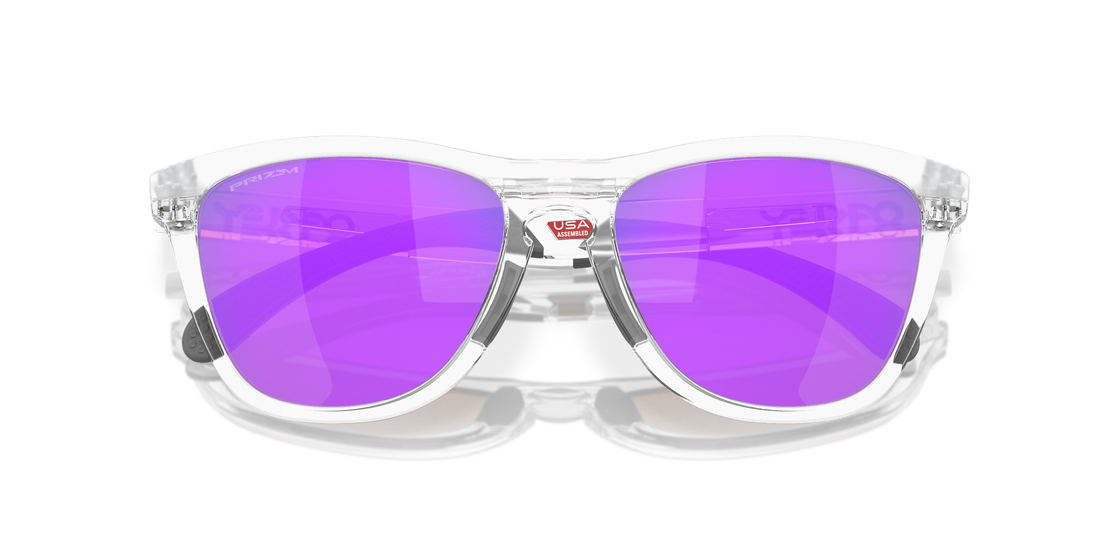 Oakley Frogskins Range Matte Clear/Prizm Violet 55 mm Sunglasses OO9284-1255