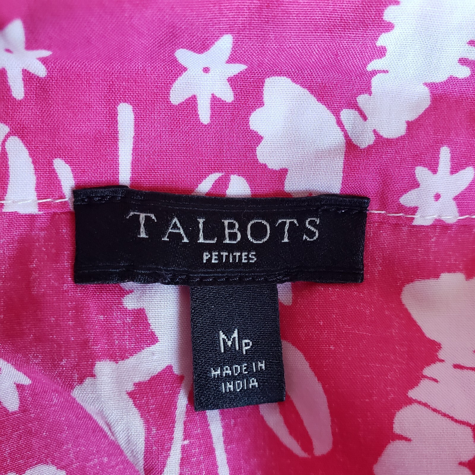 TALBOTS Blouse Top Size M Petite Lobster Starfish Cotton Pullover Coastal Beach