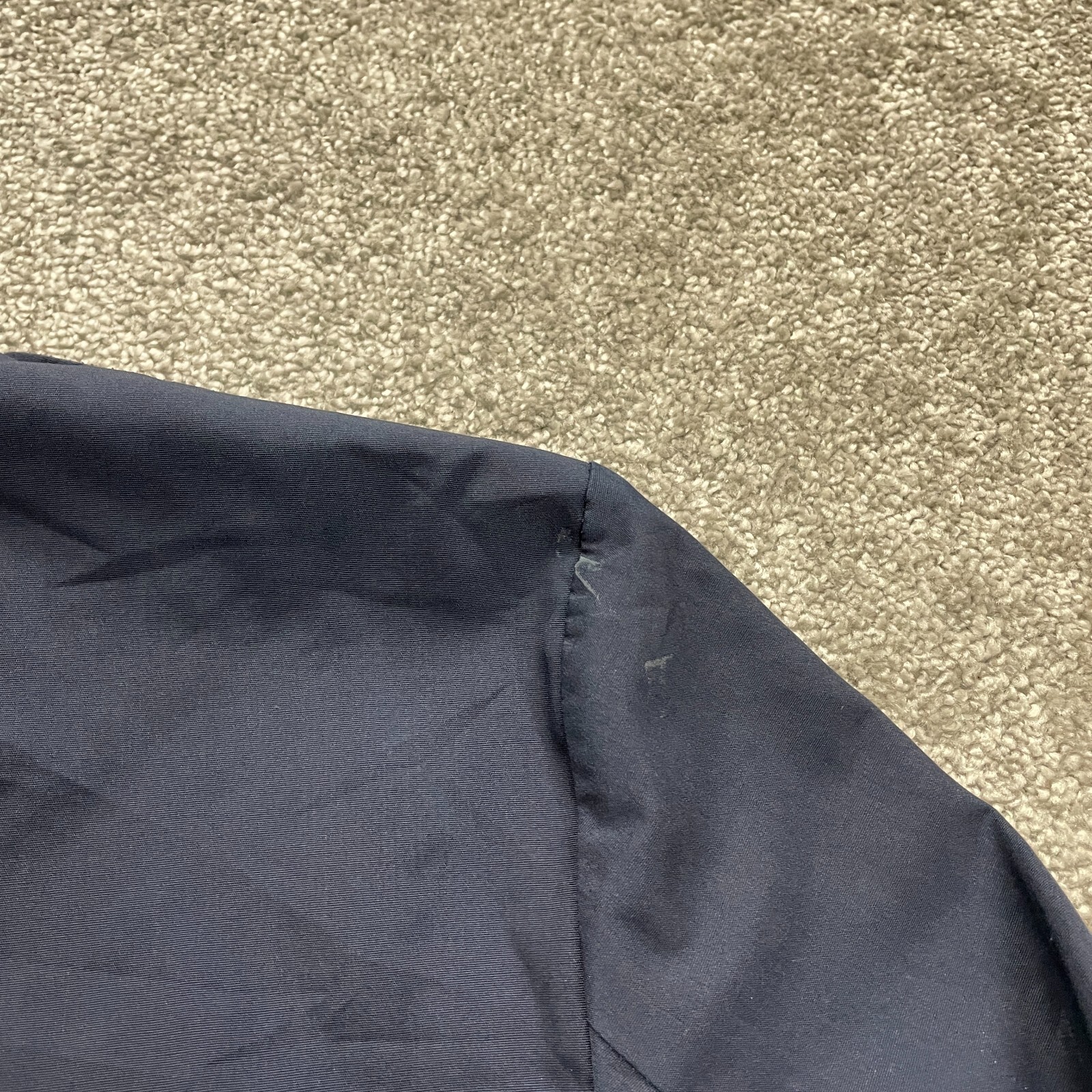 Ceiling Zero Blauer Jacket Men Medium Navy Blue Full Zip Collared Outdoor Casual