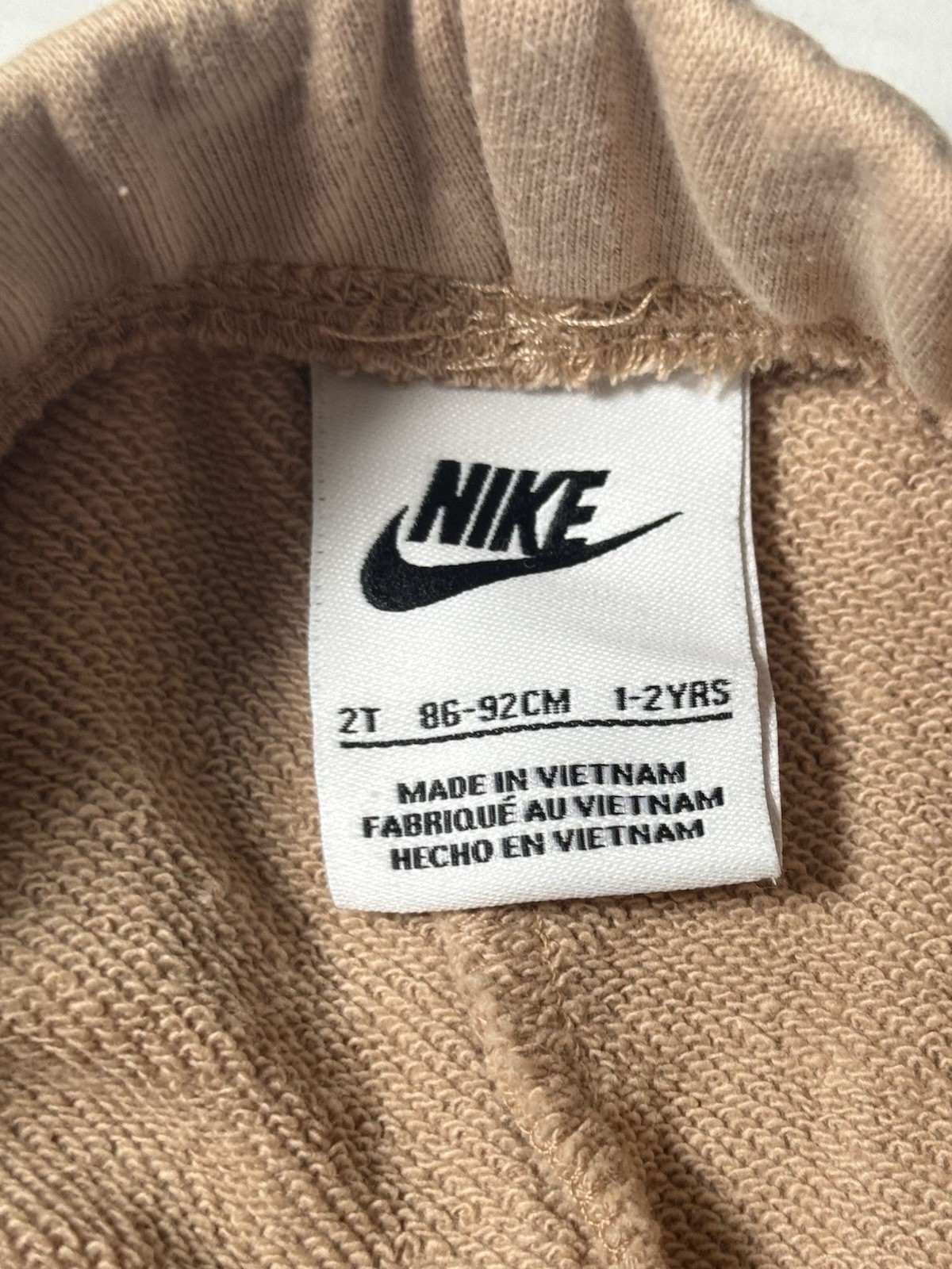 Pre Owned Excellent Nike Flare Sweatpants Printed Brown Tan Toddler Girl Size 2T