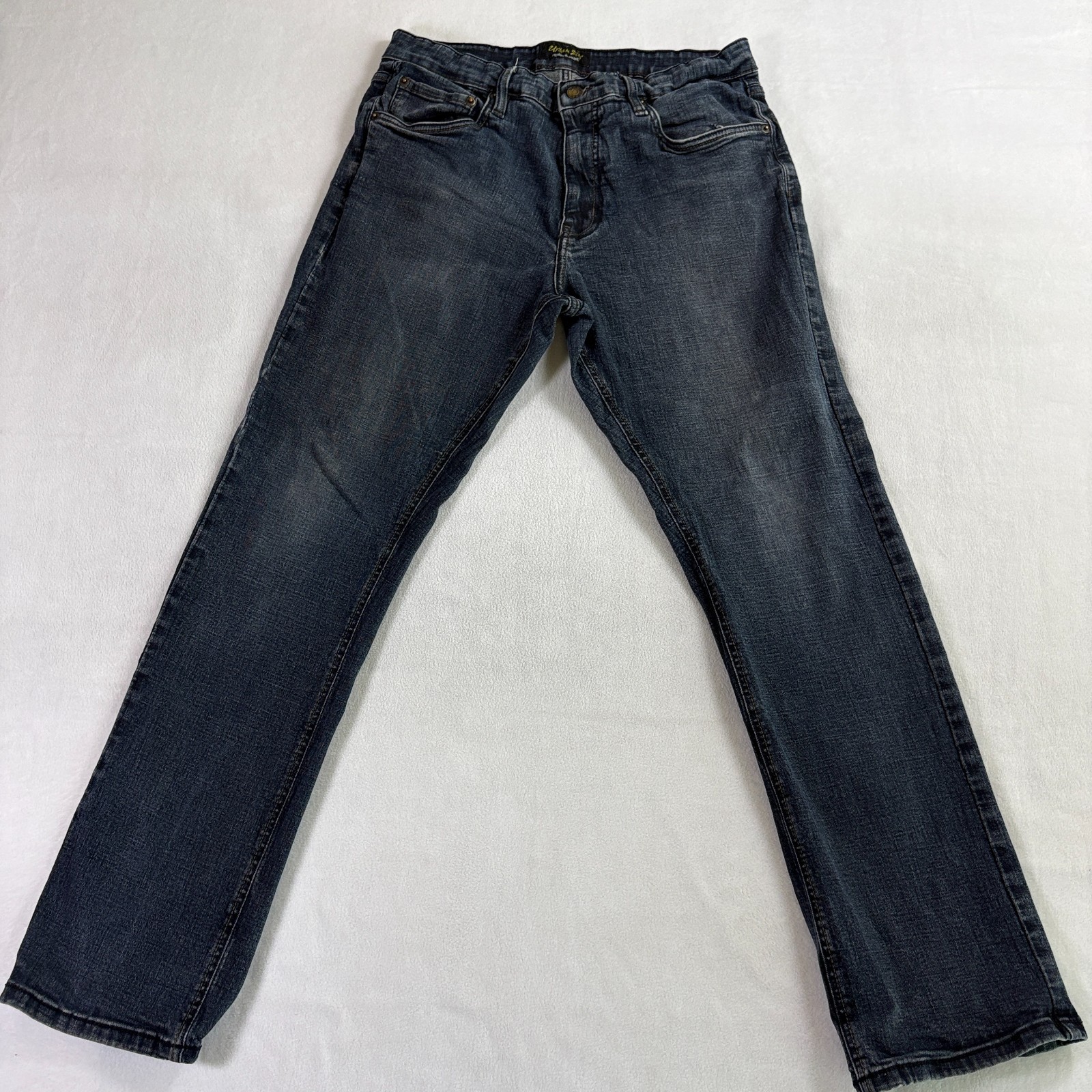 Mens Straight Jeans Urban Star 34×30 Fits Like 32X29 Blue Stretch Denim Casual