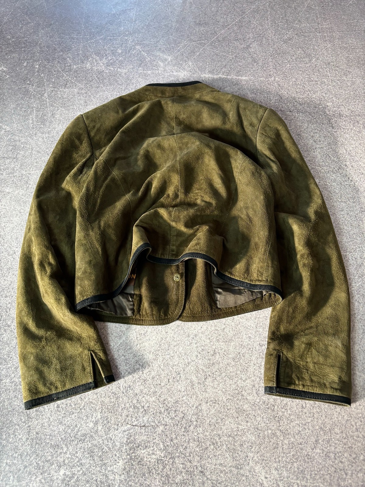 VTG Cropped Napoleon Military Suede Jacket Miyake Stlye! PPFM Mad Punk Vibe