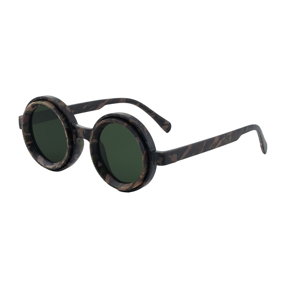 Polarized UV400 round frame sunglasses for men lightweight comfortable full